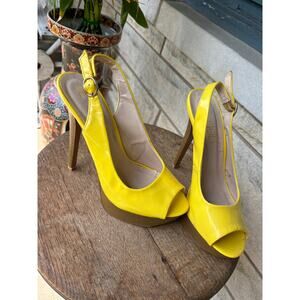 Yellow heels Deb flaw platform